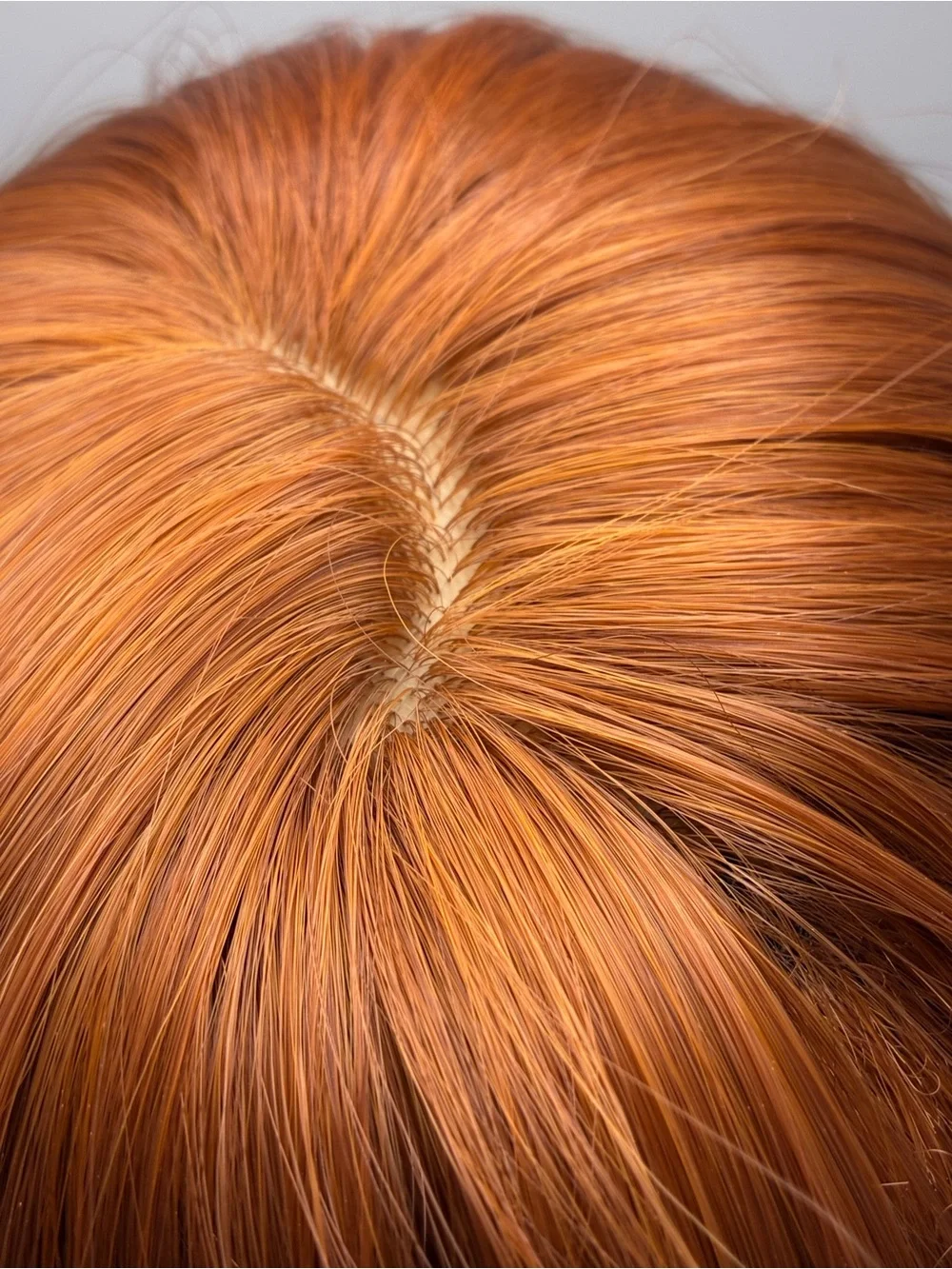 Synthetic Women's Long Layered Wig with Fringe - Copper Red